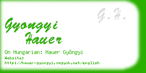 gyongyi hauer business card