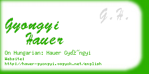 gyongyi hauer business card